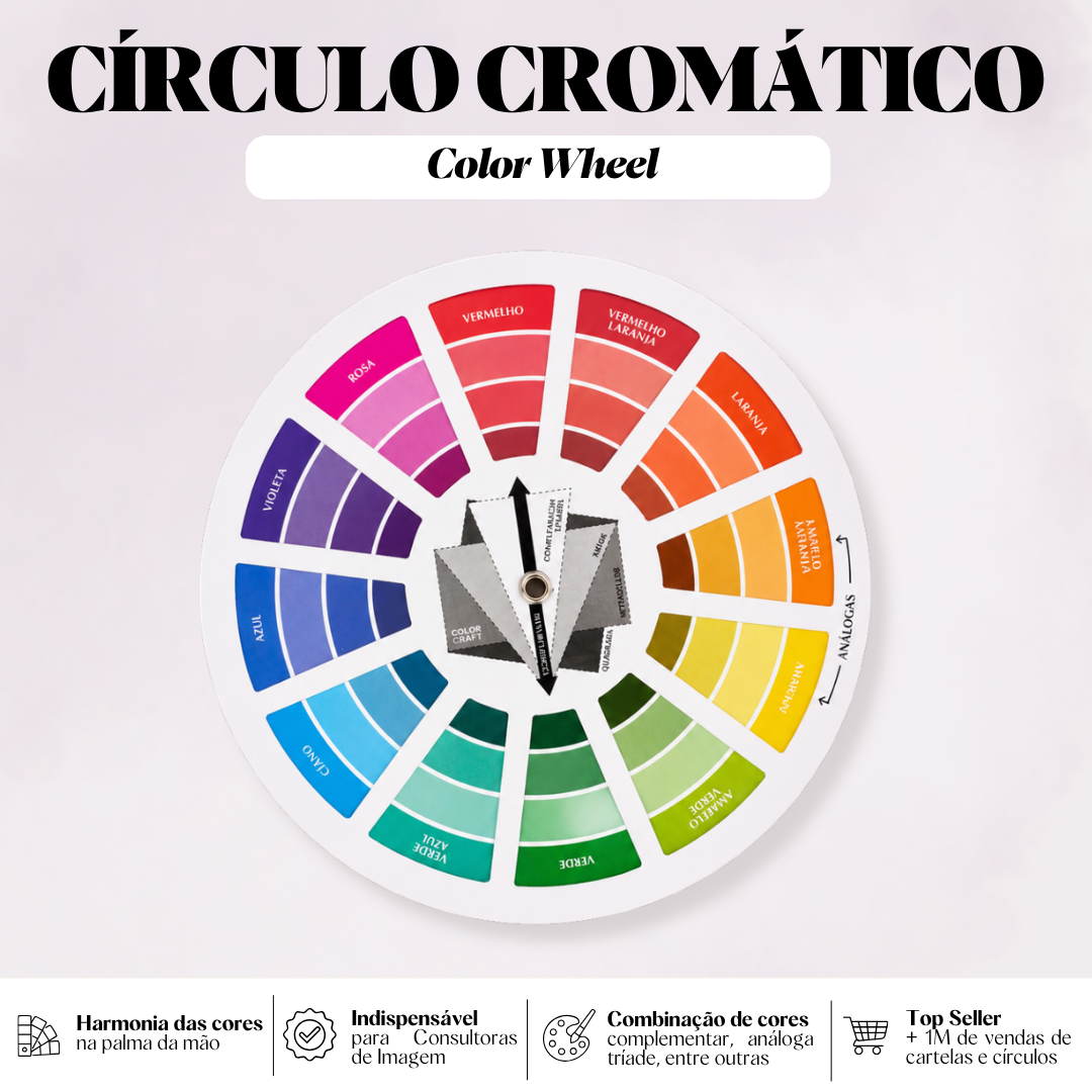 Círculo Cromático Color Craft para consultoria de imagem