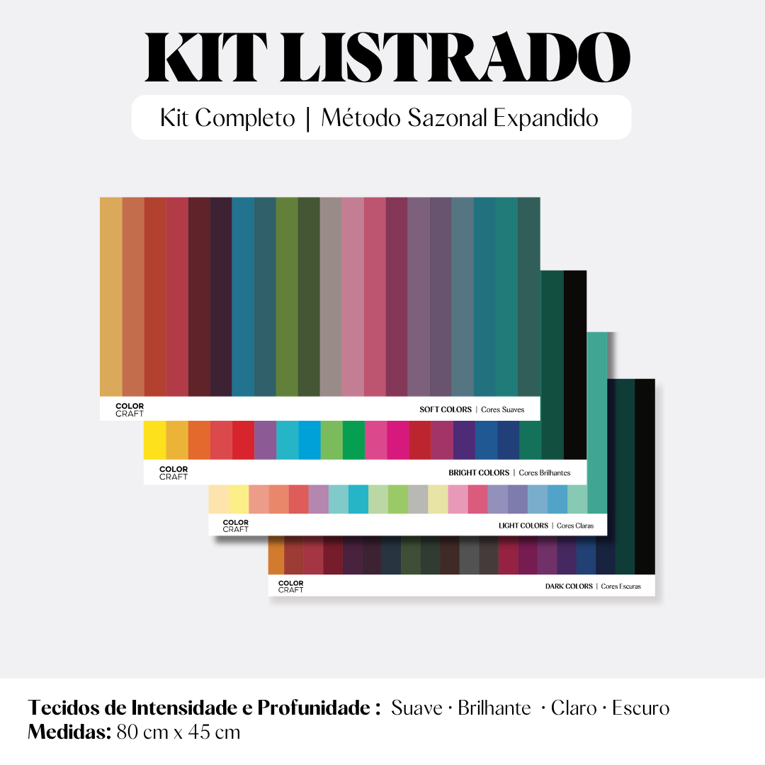Kit Análise Coloração Pessoal Completo  • 39 Itens Profissionais