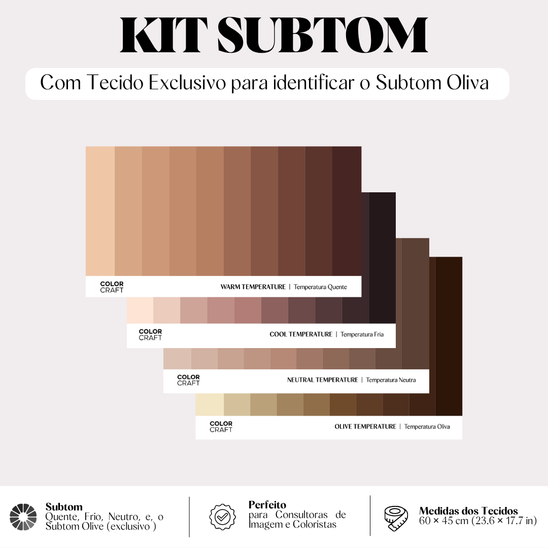 Kit Tecidos Subtom - Teste para pele Oliva