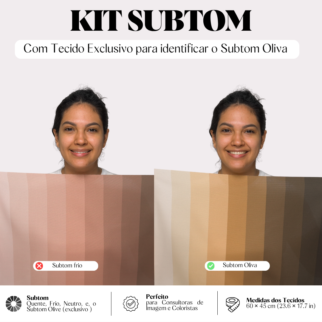 Kit Tecidos Subtom - Teste para pele Oliva