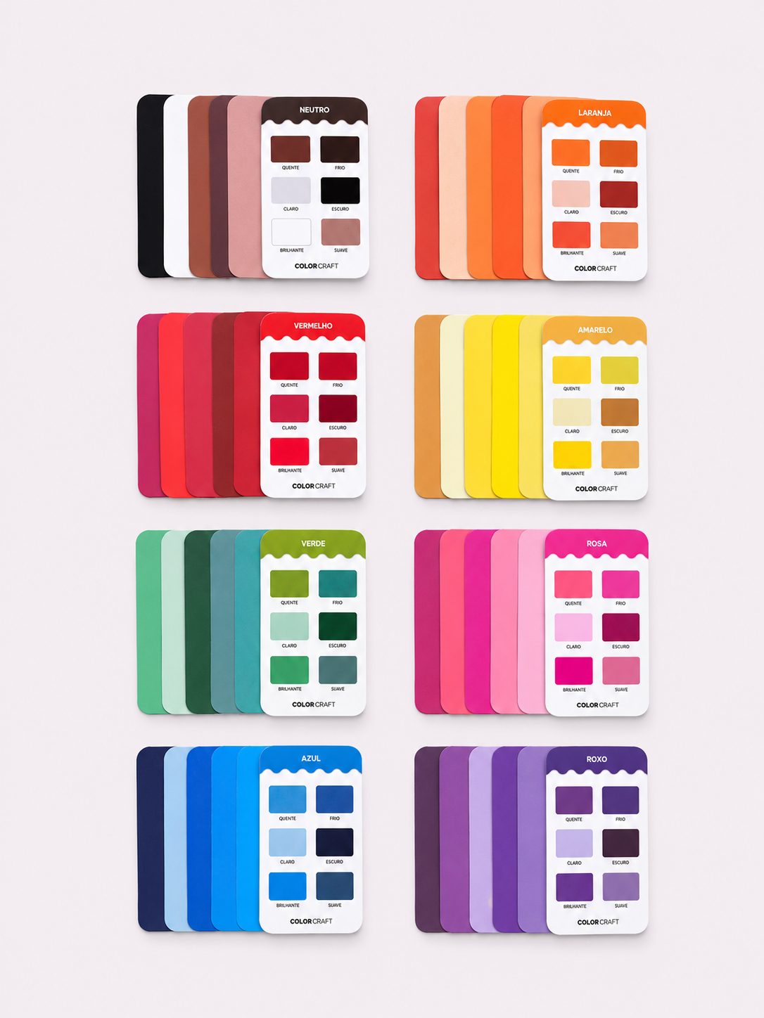 Baralho de Cores Color Craft em uso na consultoria de imagem