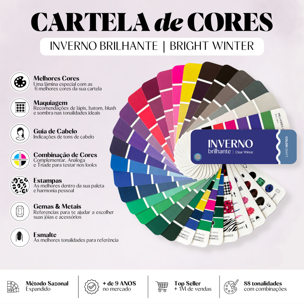 Cartela de Cores Mini para Coloração Pessoal