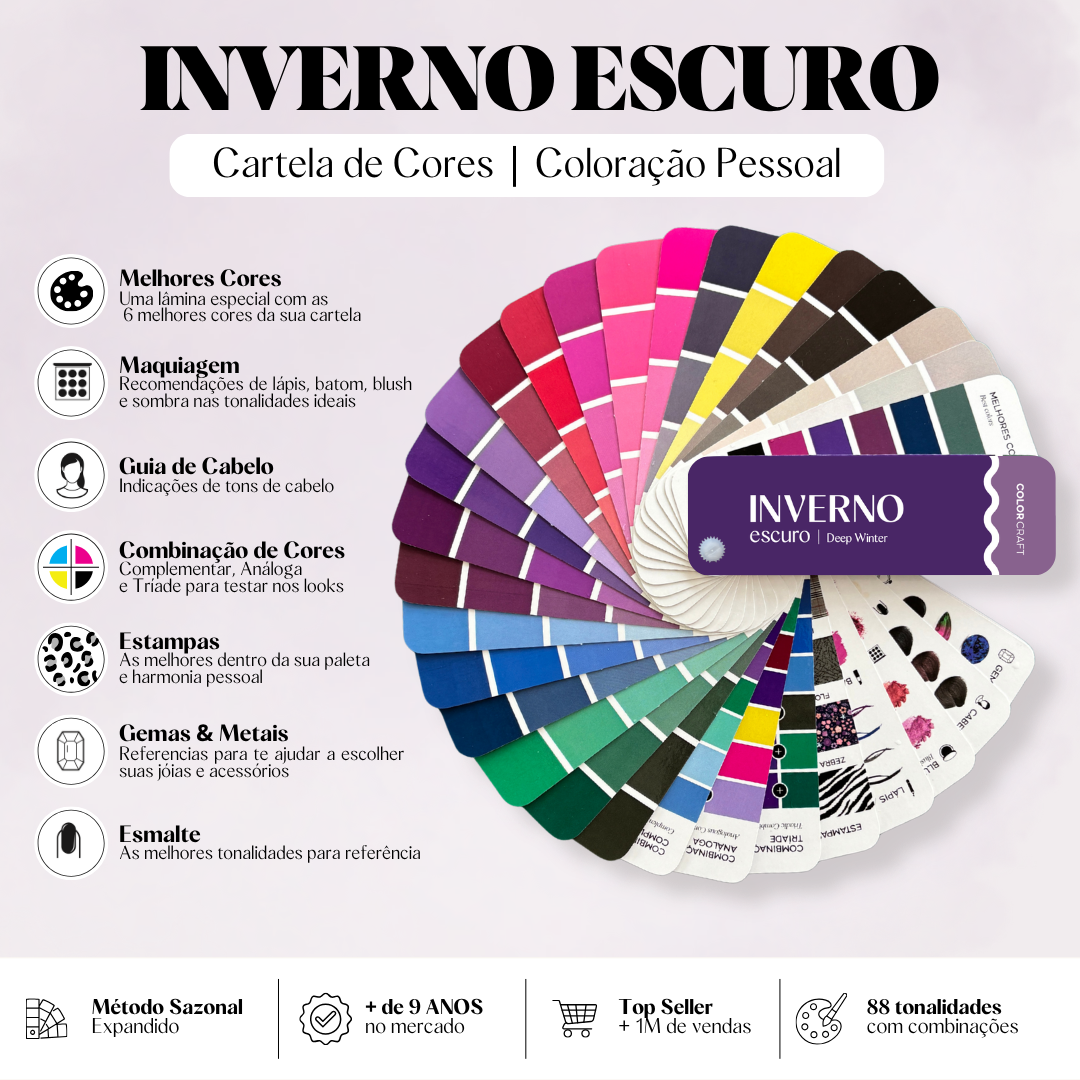 Cartela de Cores Mini para Coloração Pessoal