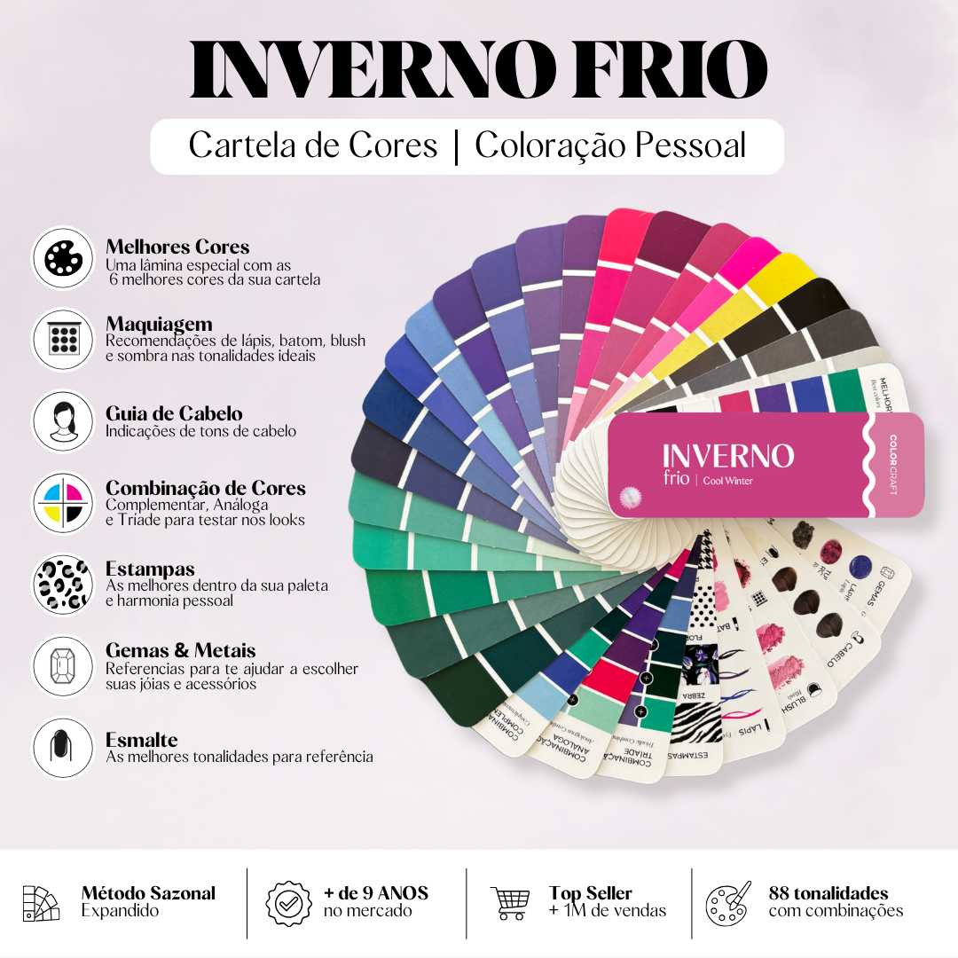 Cartela de Cores Mini para Coloração Pessoal