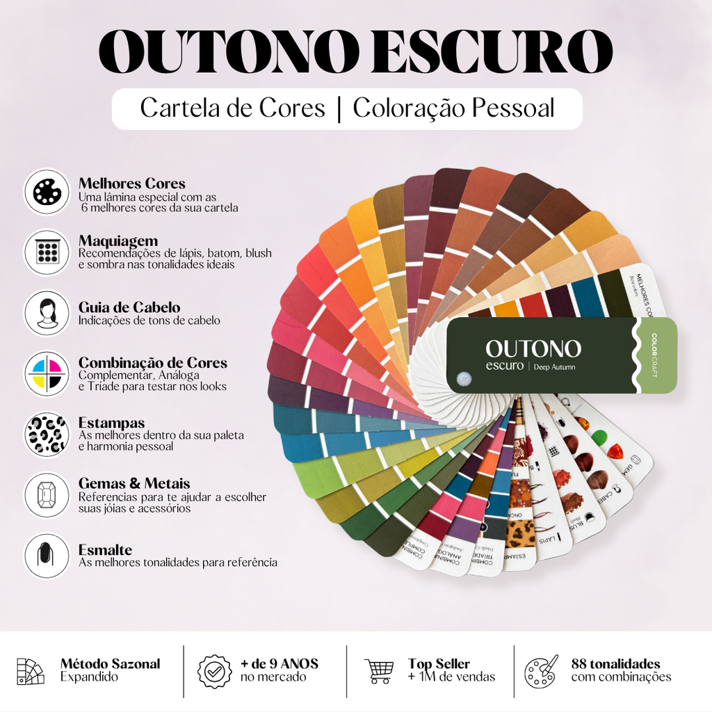 Cartela de Cores Mini para Coloração Pessoal