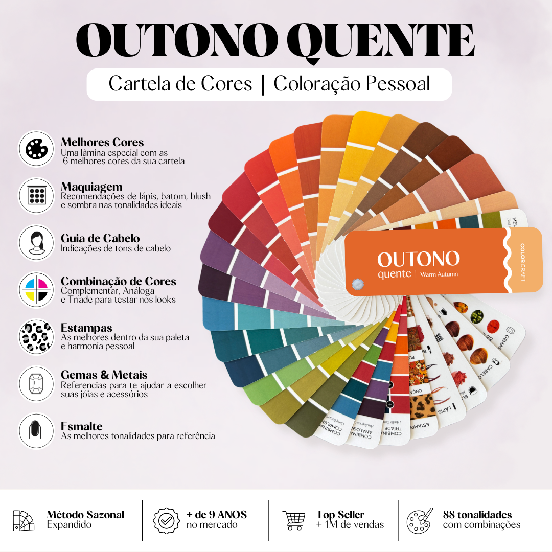 Cartela de Cores Mini para Coloração Pessoal
