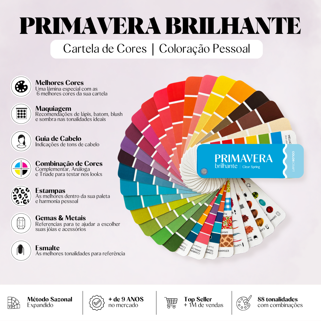 Cartela de Cores Mini para Coloração Pessoal