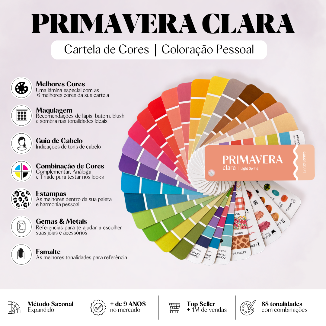 Cartela de Cores Mini para Coloração Pessoal