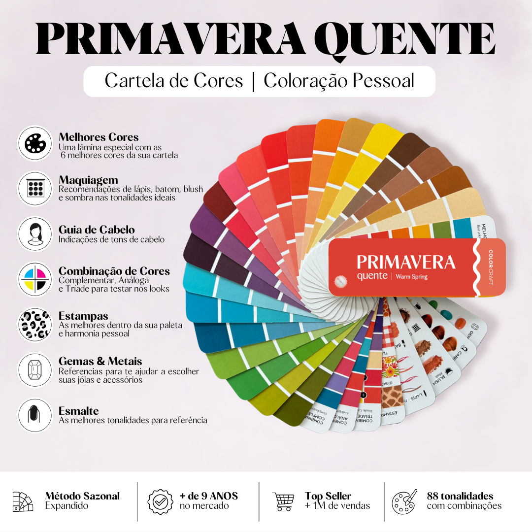 Cartela de Cores Mini para Coloração Pessoal