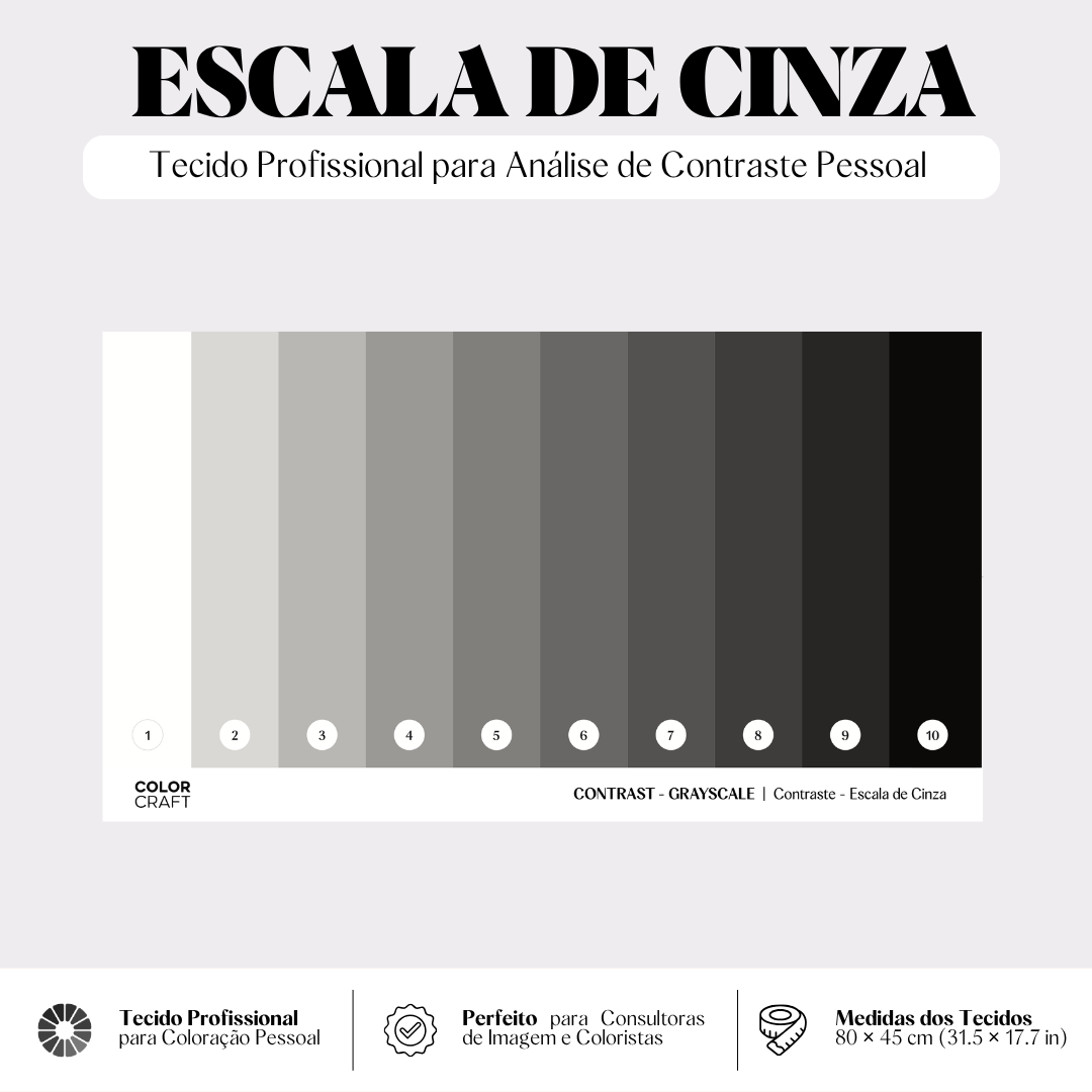 Tecido Contraste Escala de Cinza
