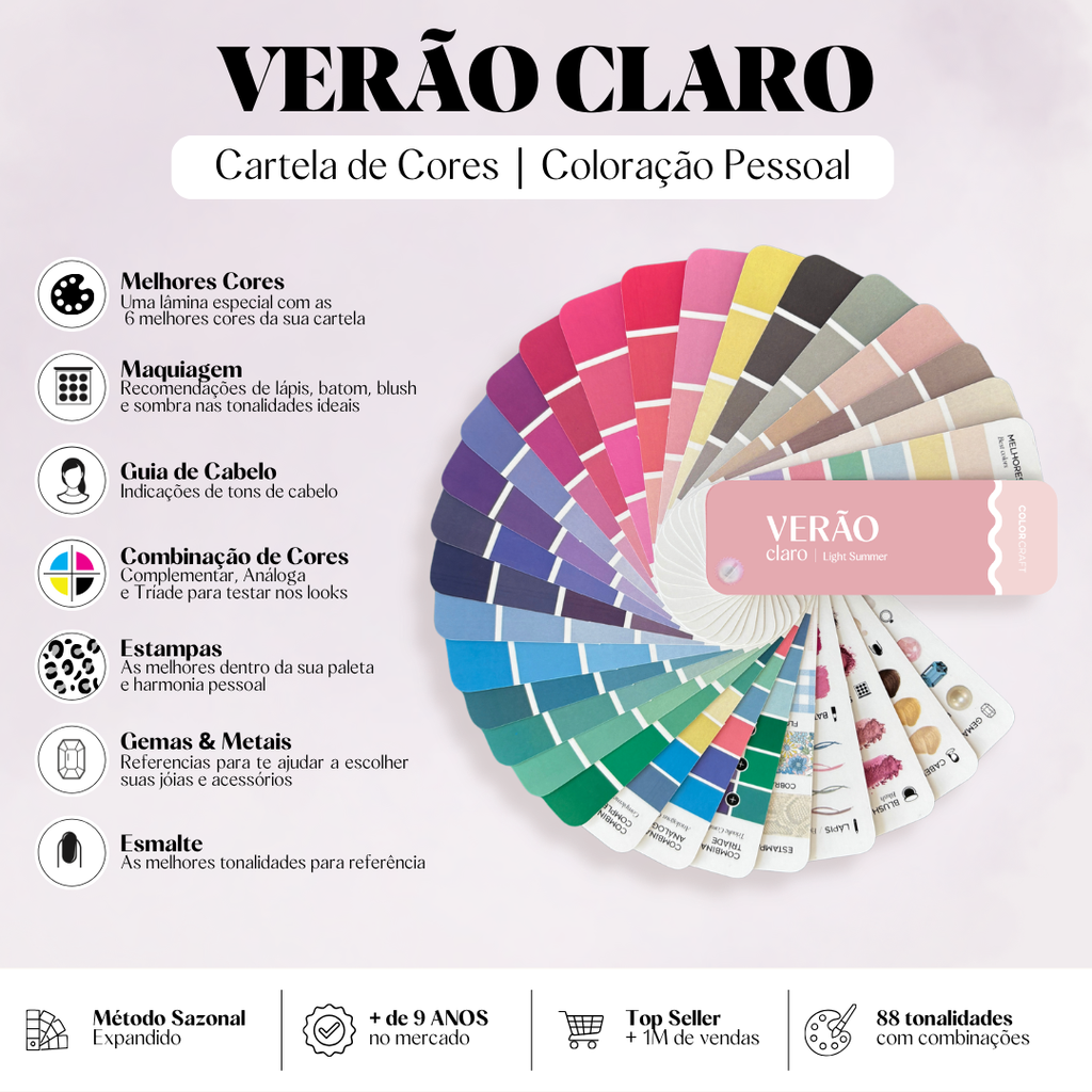 Cartela de Cores Mini para Coloração Pessoal