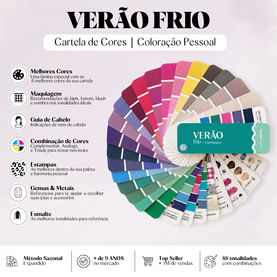 Cartela de Cores Mini para Coloração Pessoal