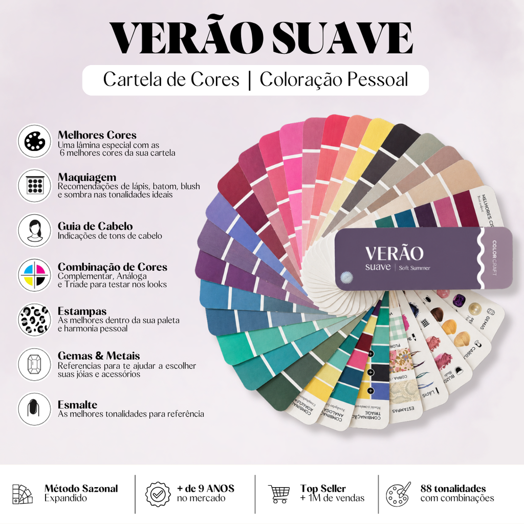 Cartela de Cores Mini para Coloração Pessoal