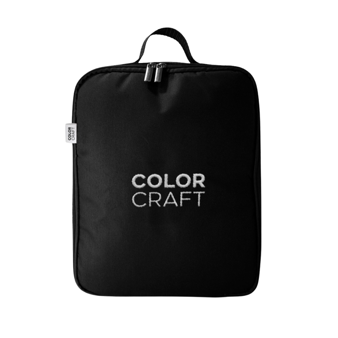 Nécessaire Color Craft pra transportar materiais de coloração pessoal