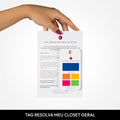 Tag Closet Geral Color Craft, kit de 30 tags pra combinar cores no guarda-roupa