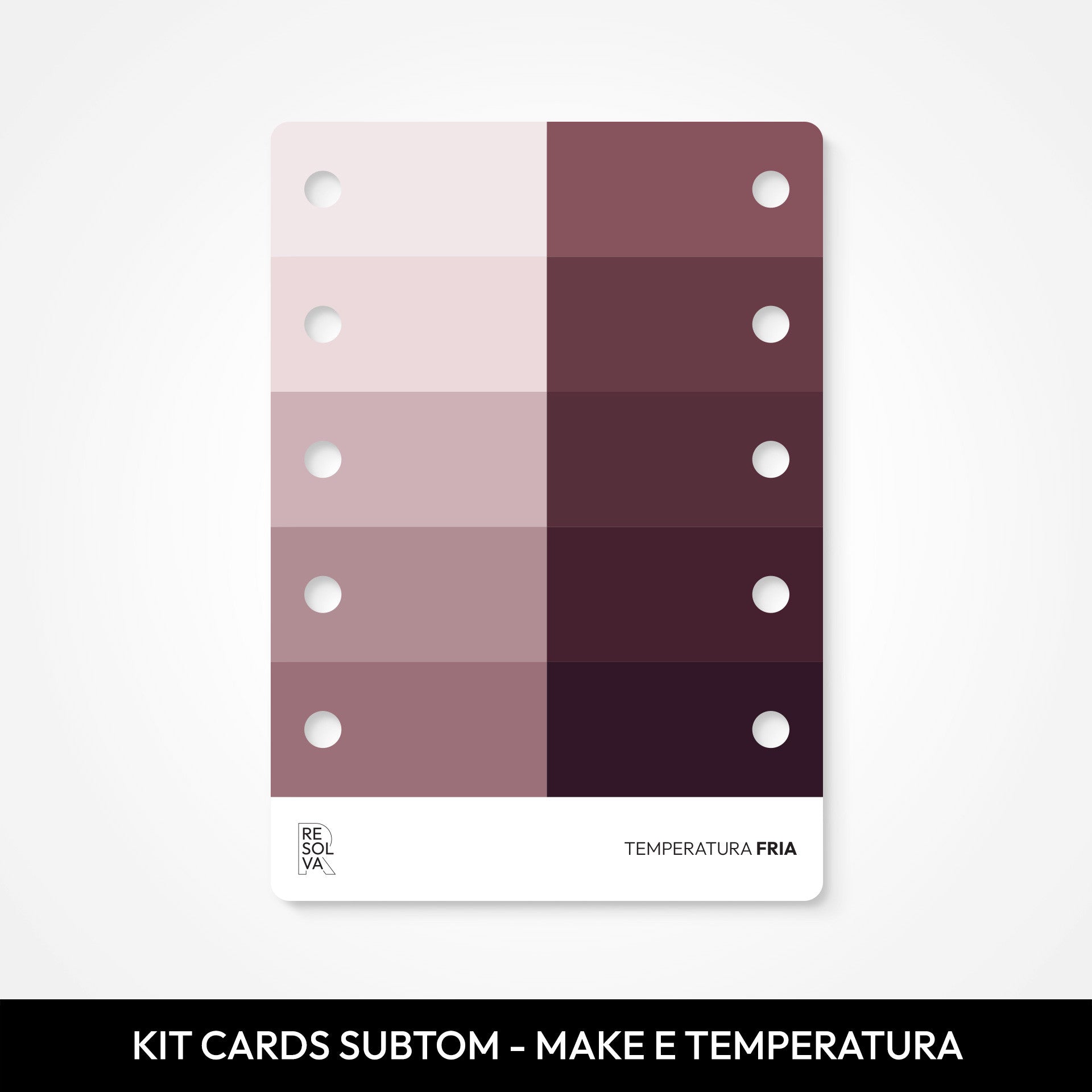 Kit Cards de Subtom de Pele Color Craft, cards quente, neutro, frio e oliva