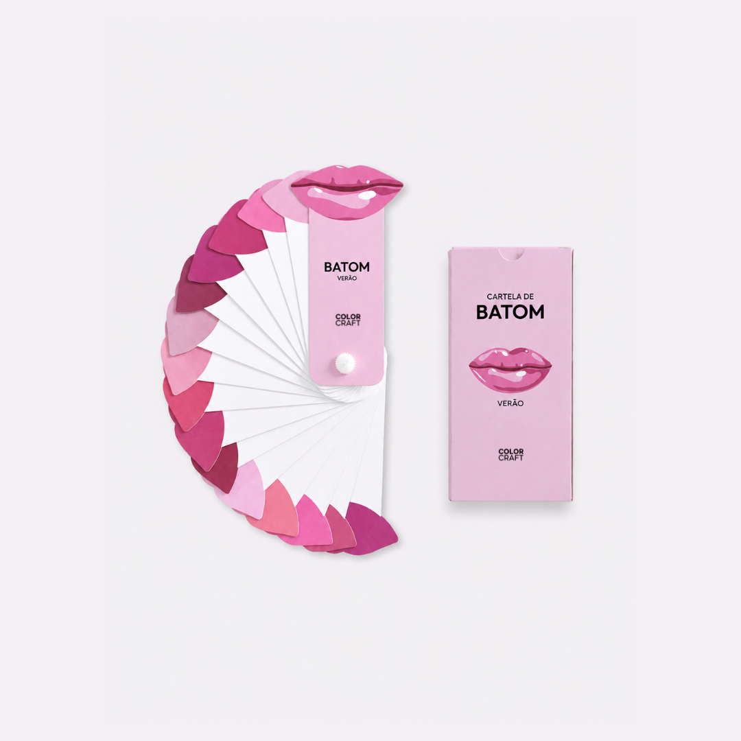 Cartela de Batons Color Craft, tons de batom das 4 estações
