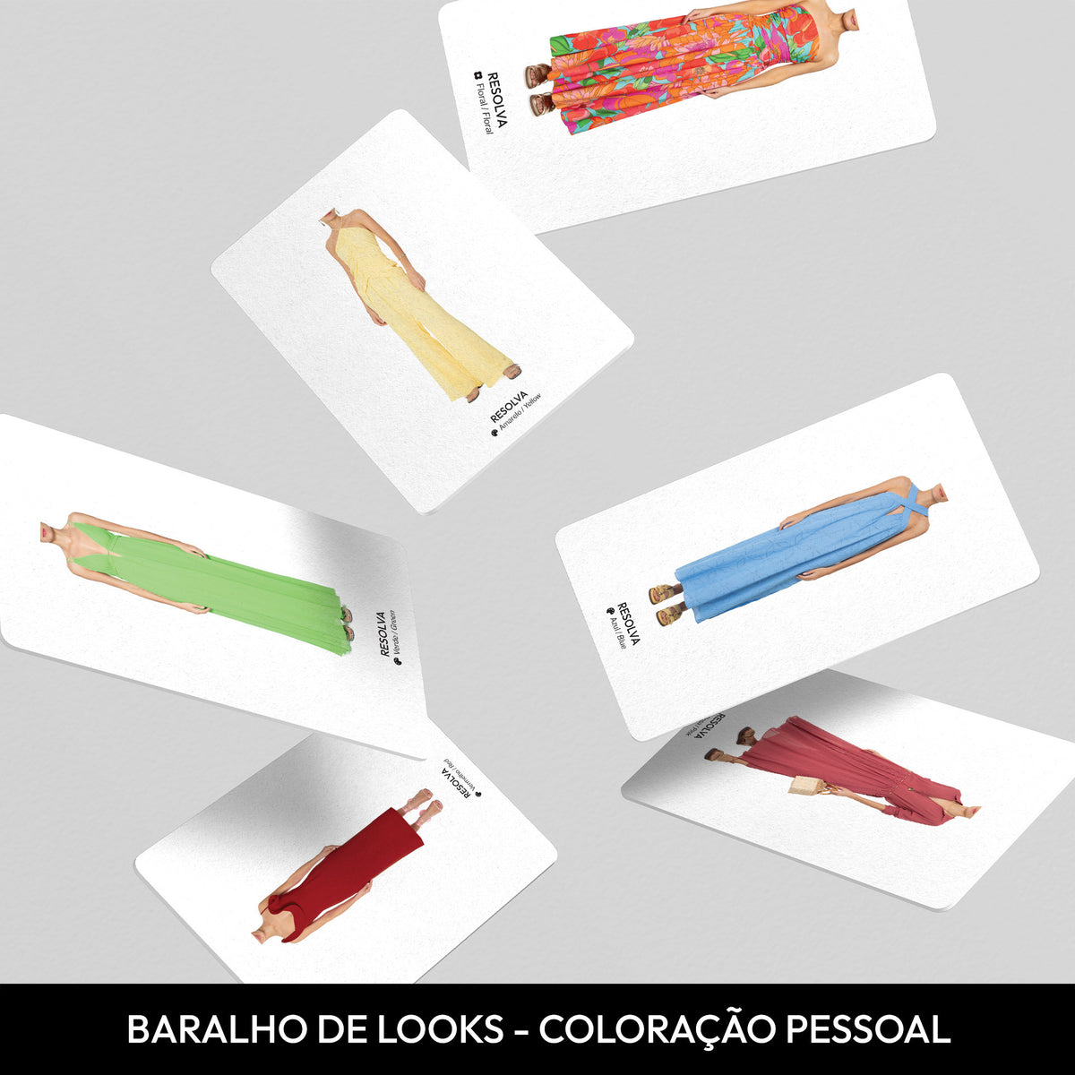 Baralho de Looks Color Craft, 36 cards de looks das 4 estações