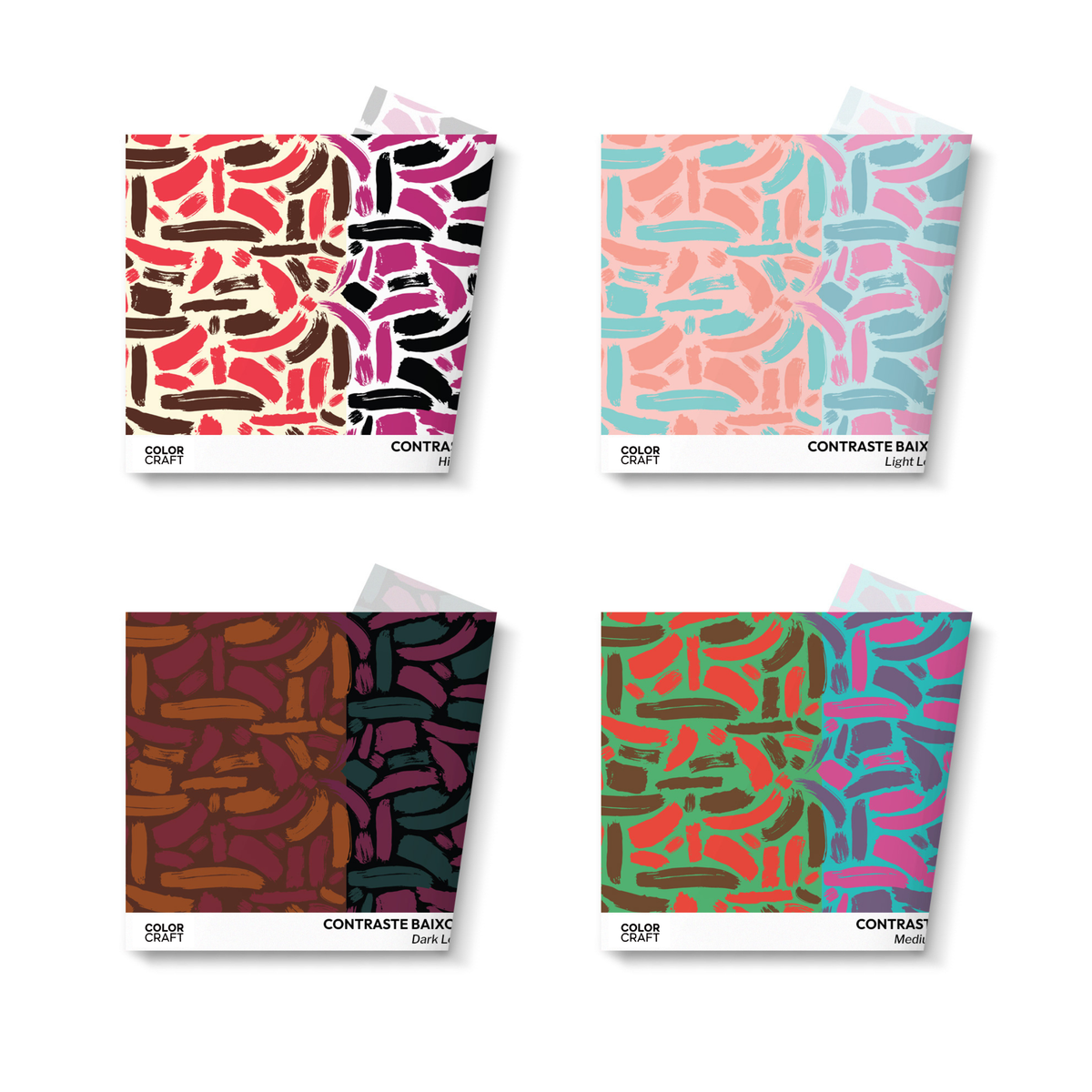 Kit de Contraste Estampado Color Craft pra análise de contraste da pele
