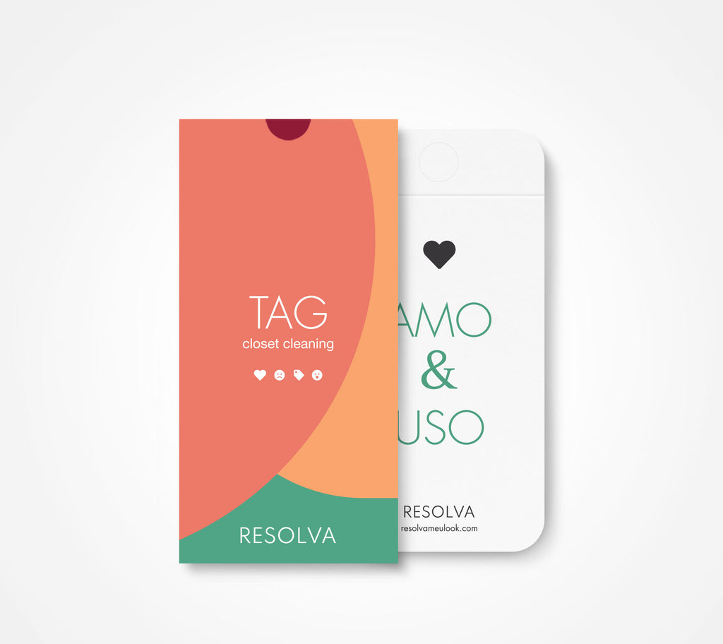 Tag Closet Cleaning Color Craft, kit de 28 etiquetas pra desapego do guarda-roupa