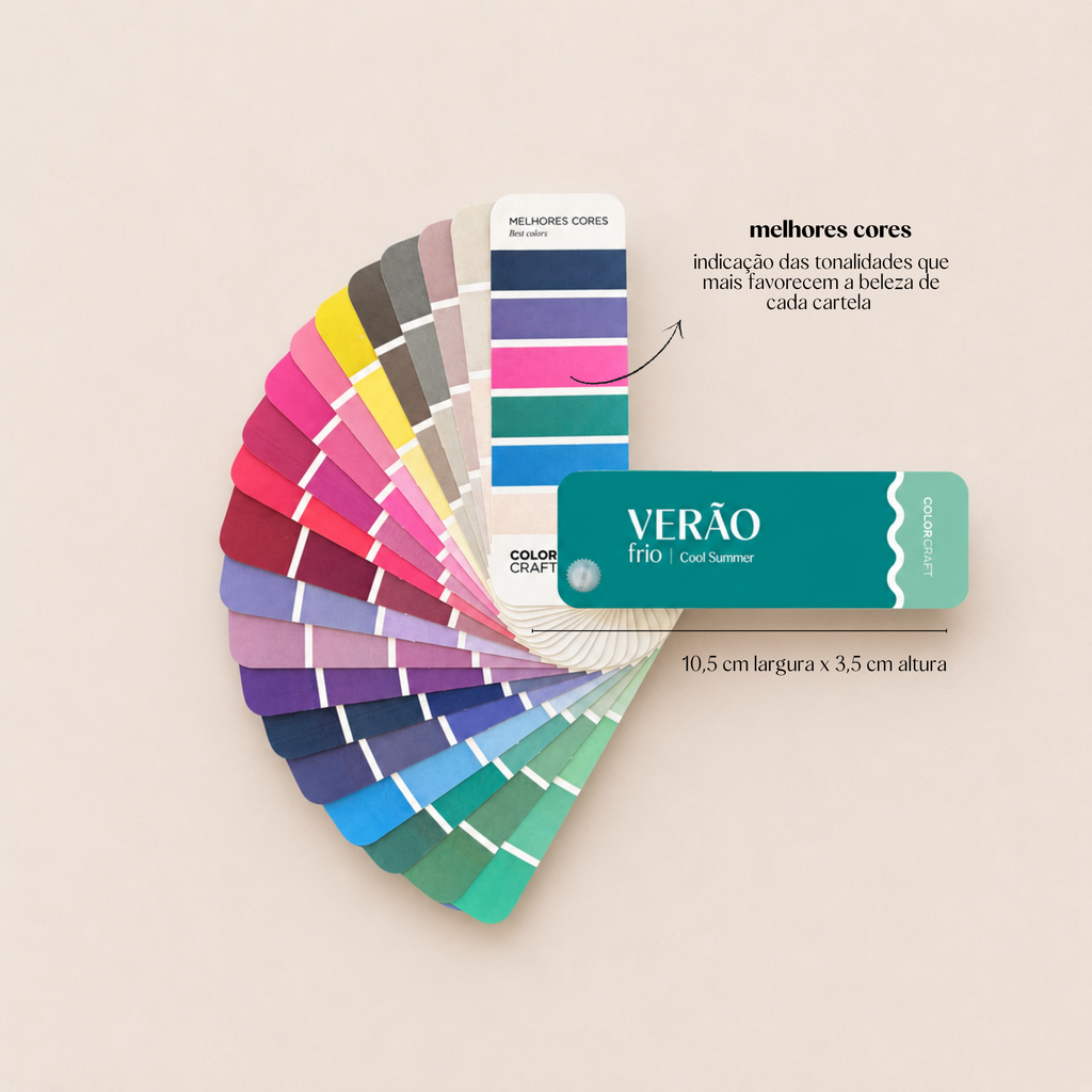 Cartela de Cores Mini Color Craft aberta mostrando as 88 tonalidades