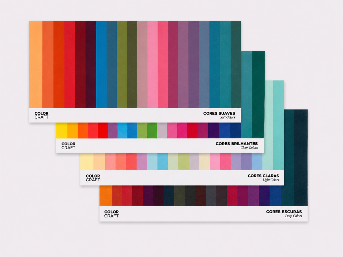 Kit Análise Coloração Pessoal Expert Color Craft, 59 tecidos pra atendimento profissional completo